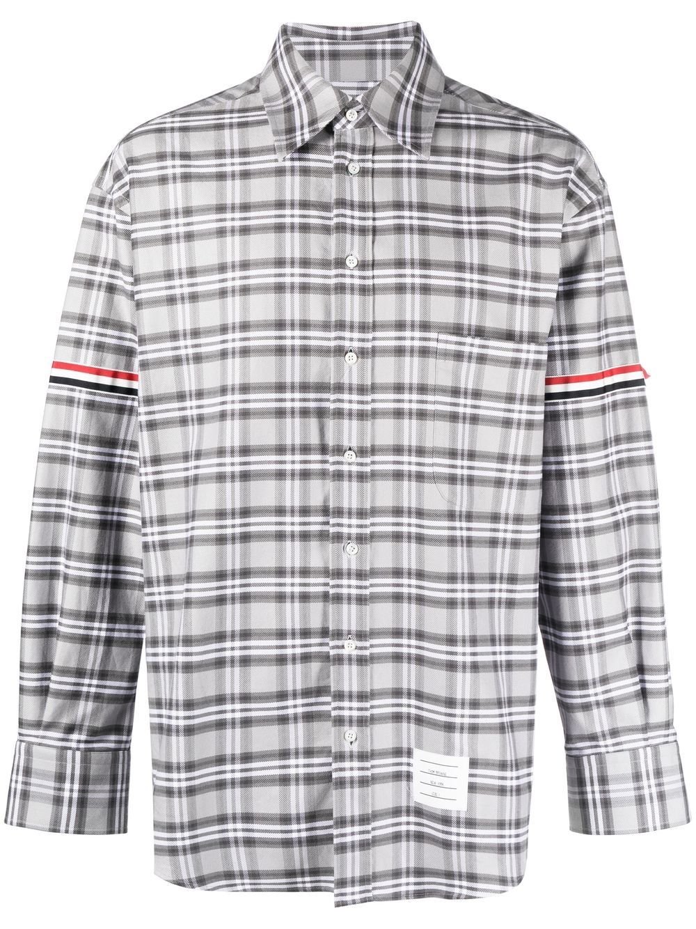 Thom Browne Hemd mit Karomuster - Grau von Thom Browne