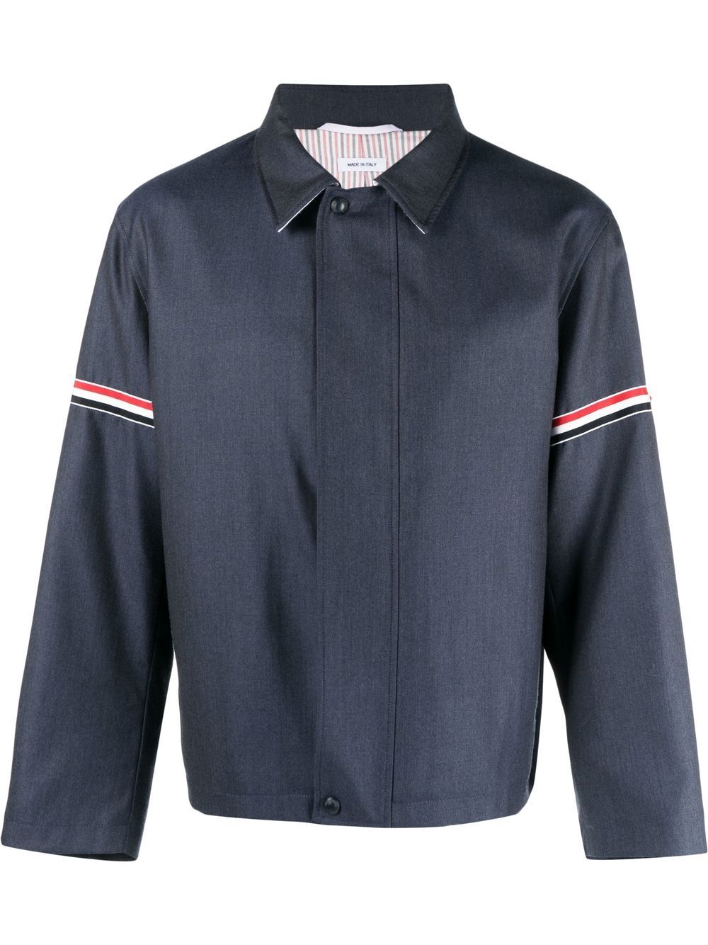 Thom Browne Hemdjacke mit Signature-Streifen - Blau von Thom Browne