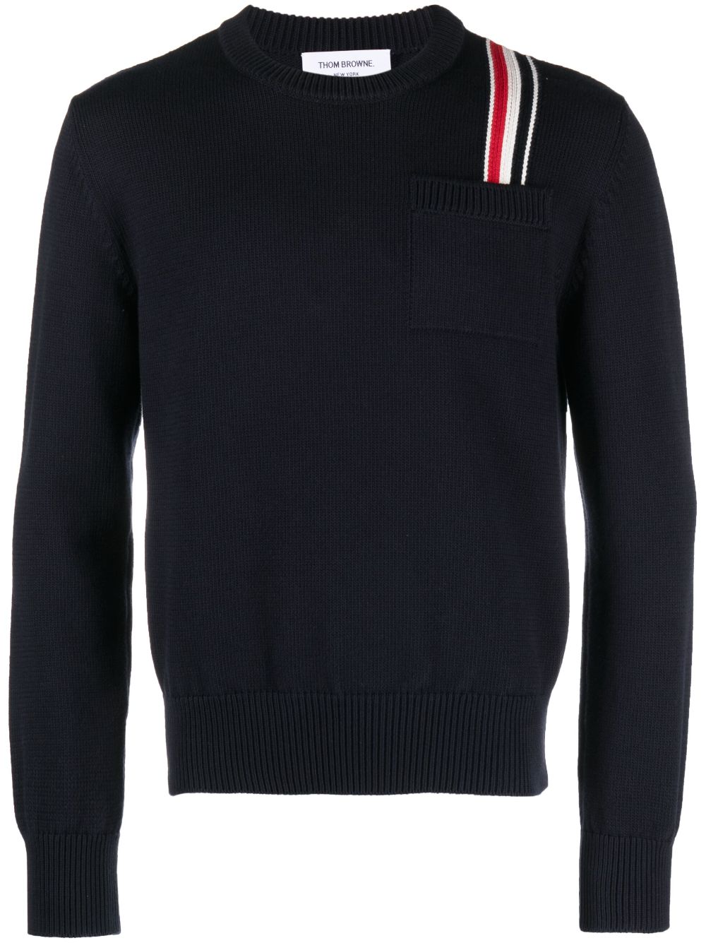 Thom Browne Intarsien-Pullover mit RWB-Streifen - Blau von Thom Browne