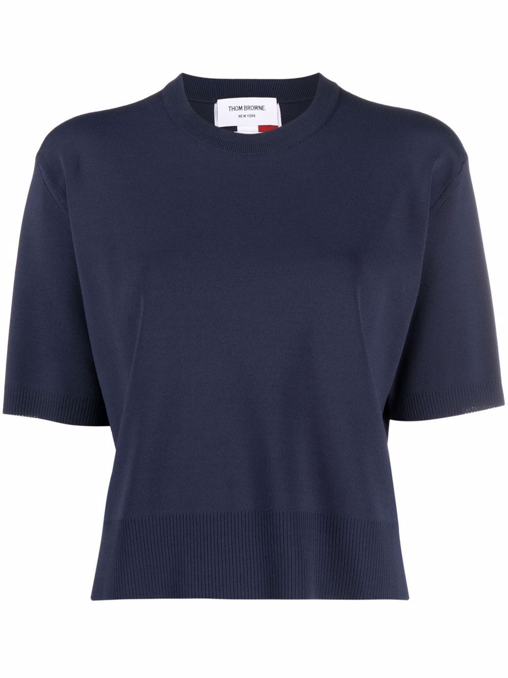 Thom Browne Intarsien-T-Shirt - Blau von Thom Browne