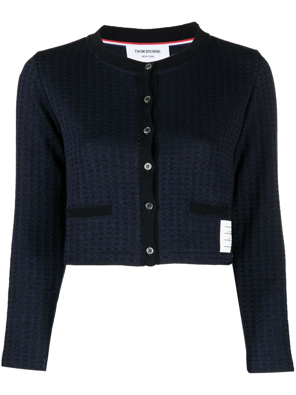 Thom Browne Karierter Cropped-Cardigan - Blau von Thom Browne