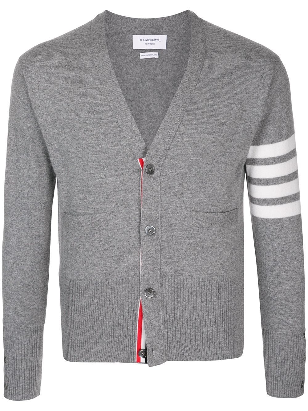 Thom Browne Kaschmircardigan mit V-Ausschnitt - Grau von Thom Browne