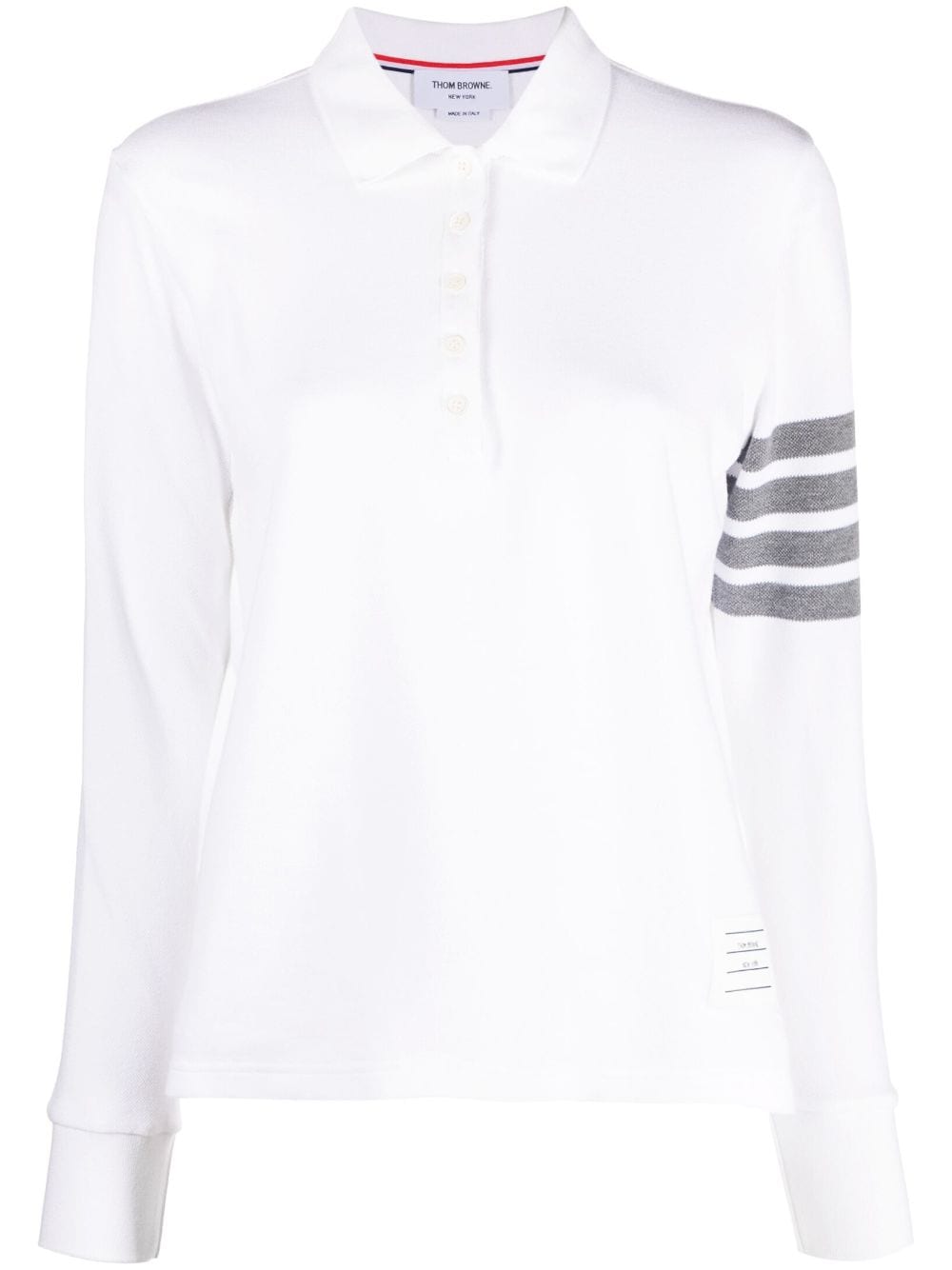 Thom Browne Langärmeliges Poloshirt - Weiß von Thom Browne