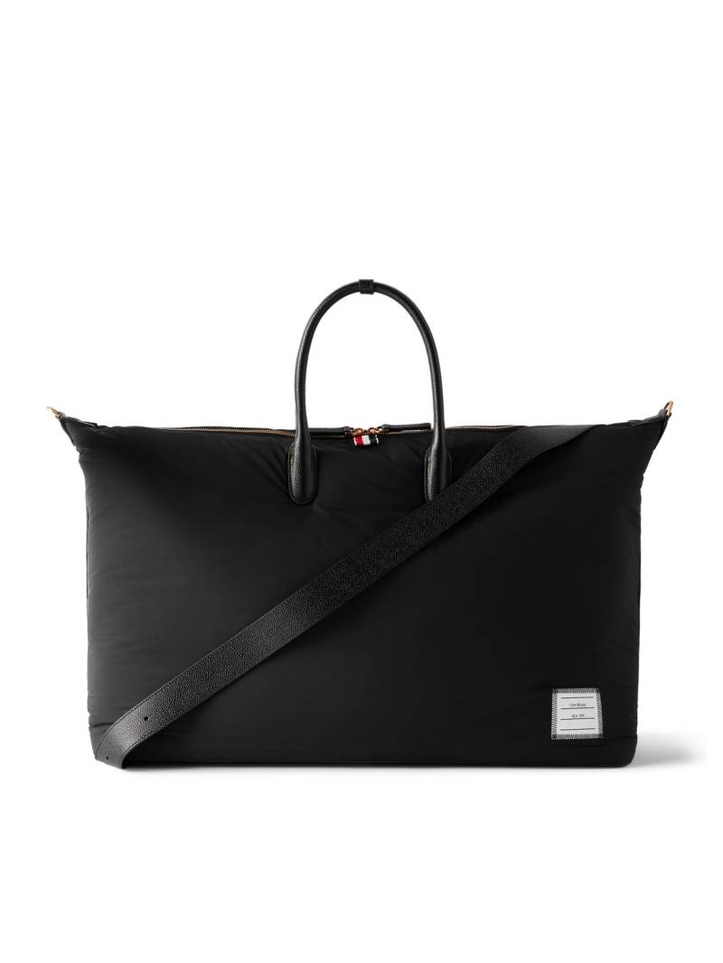 Thom Browne - Leather-Trimmed Padded Shell Weekend Bag - Men - Black Thom Browne - Leather-Trimmed Padded Shell Weekend Bag - Men - Black von Thom Browne