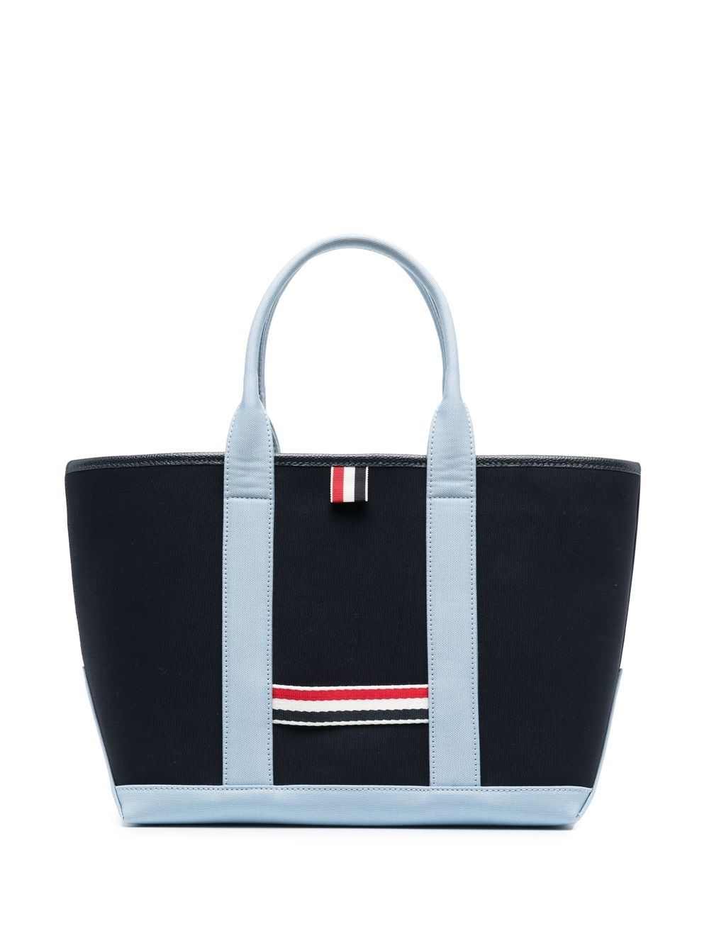 Thom Browne Shopper aus Canvas mit Streifen - Blau von Thom Browne