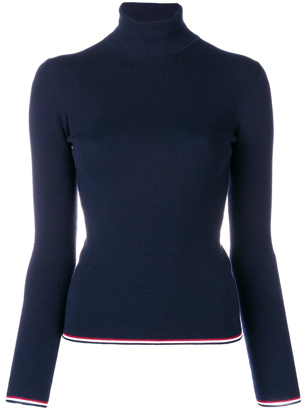 Thom Browne Rollkragenpullover mit RWB-Streifen - Blau von Thom Browne