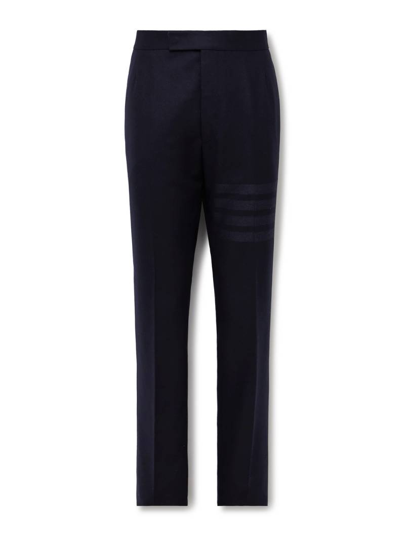 Thom Browne - Slim-Fit Straight-Leg Striped Wool and Cashmere-Blend Flannel Suit Trousers - Men - Blue - 2 von Thom Browne