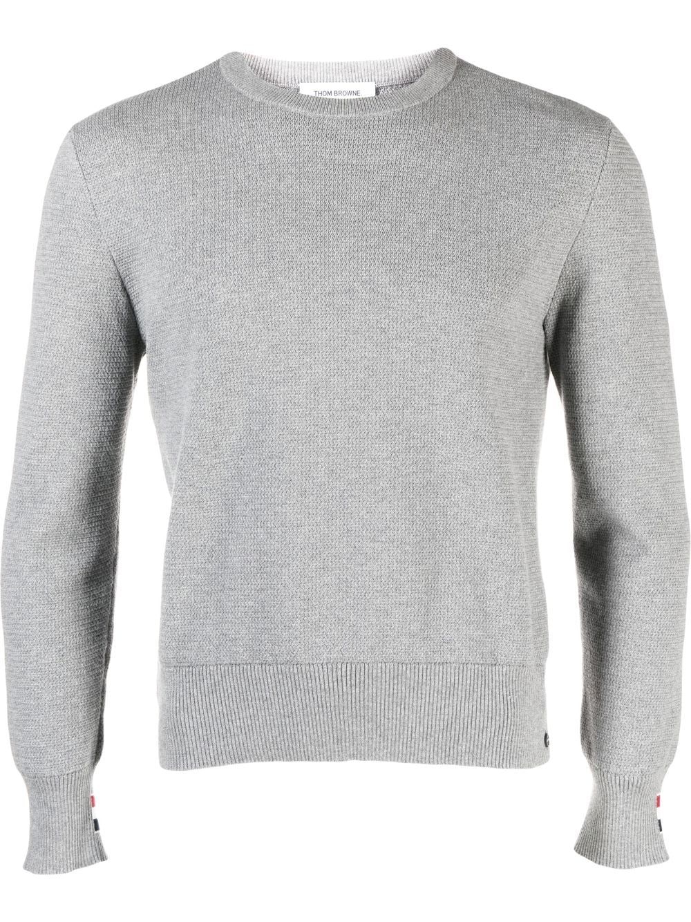 Thom Browne Strickpullover mit rundem Ausschnitt - Grau von Thom Browne