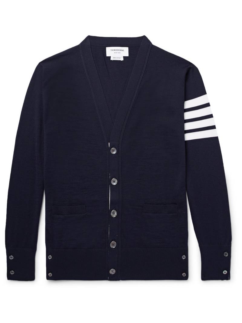 Thom Browne - Striped Wool Cardigan - Men - Blue - 3 von Thom Browne
