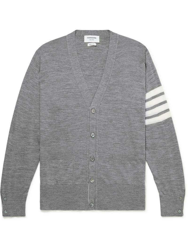 Thom Browne - Striped Wool Cardigan - Men - Gray - 3 von Thom Browne