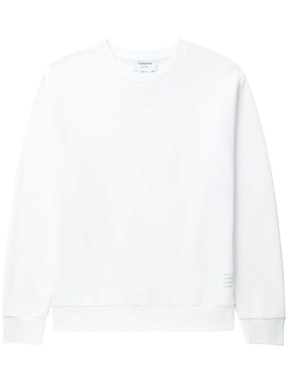 Thom Browne Sweatshirt mit dreifarbigen Streifen - Weiß von Thom Browne