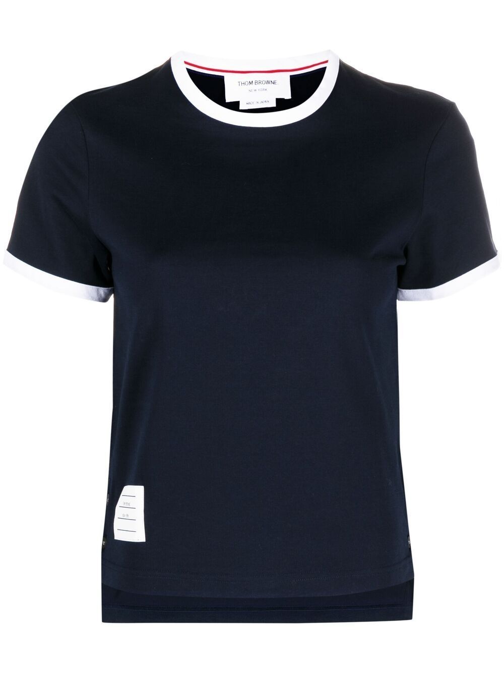 Thom Browne T-Shirt mit asymmetrischem Saum - Blau von Thom Browne