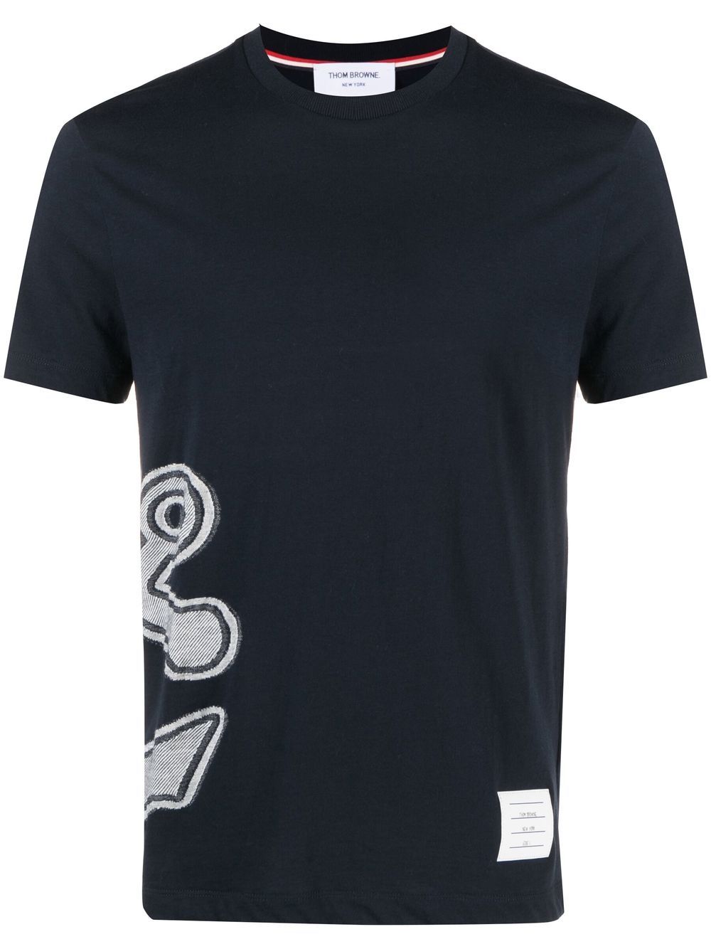 Thom Browne T-Shirt mit Anker-Print - Blau von Thom Browne