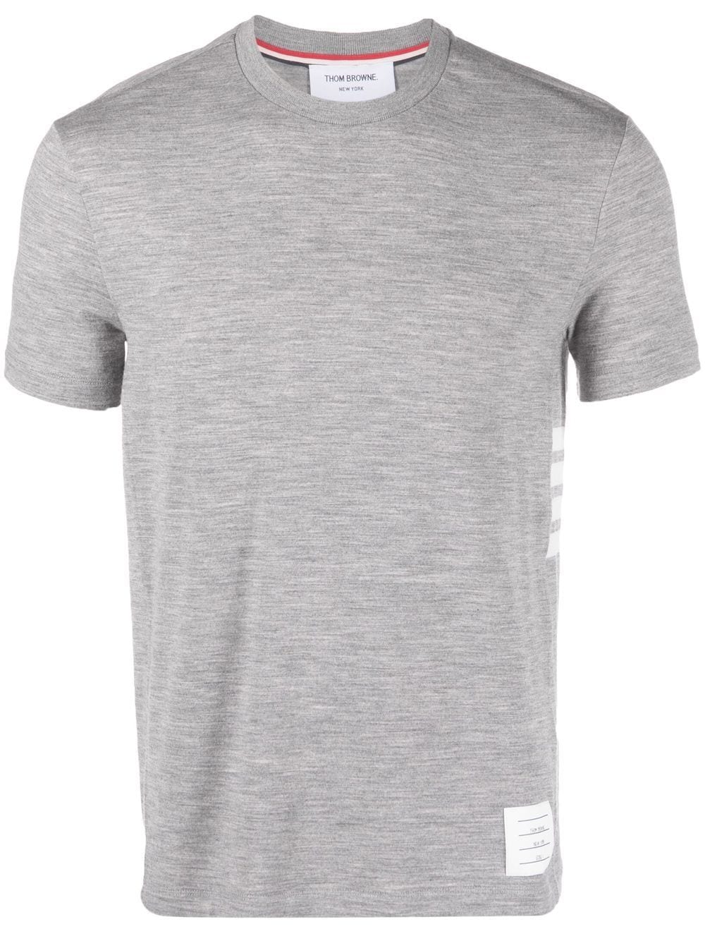 Thom Browne T-Shirt mit Logo-Patch - Grau von Thom Browne