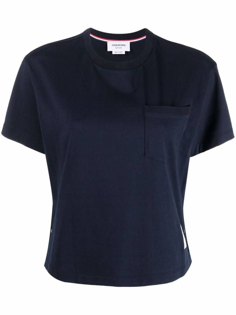 Thom Browne T-Shirt mit RWB-Streifen - Blau von Thom Browne