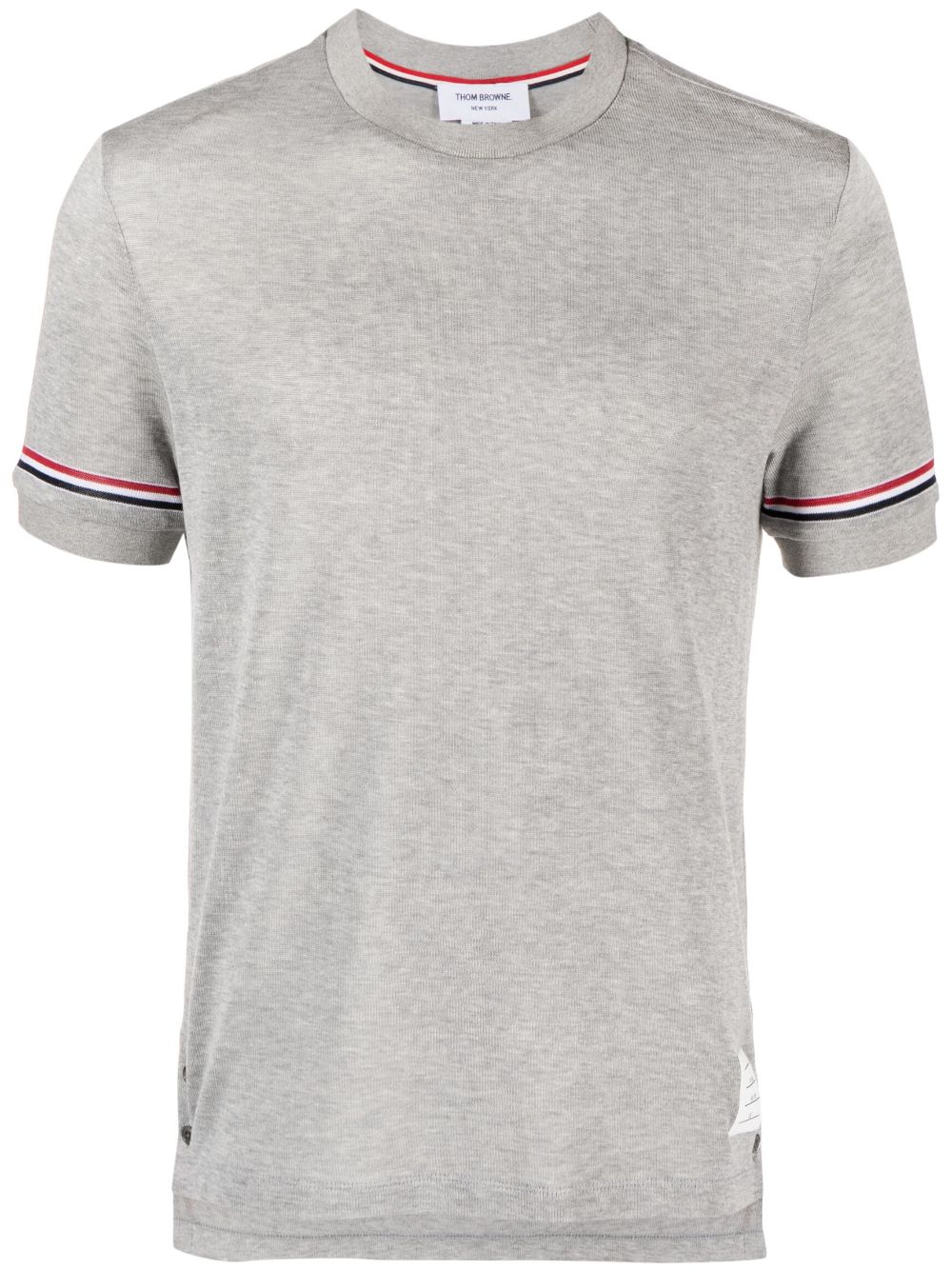 Thom Browne T-Shirt mit Ripsband-Schlaufe - Grau von Thom Browne