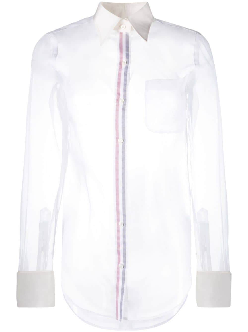 Thom Browne Transparentes Seidenhemd - Weiß von Thom Browne