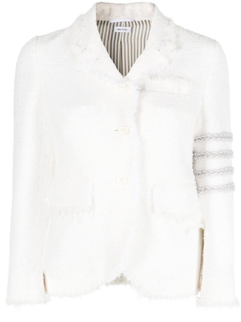 Thom Browne Tweed-Jacke - Weiß von Thom Browne
