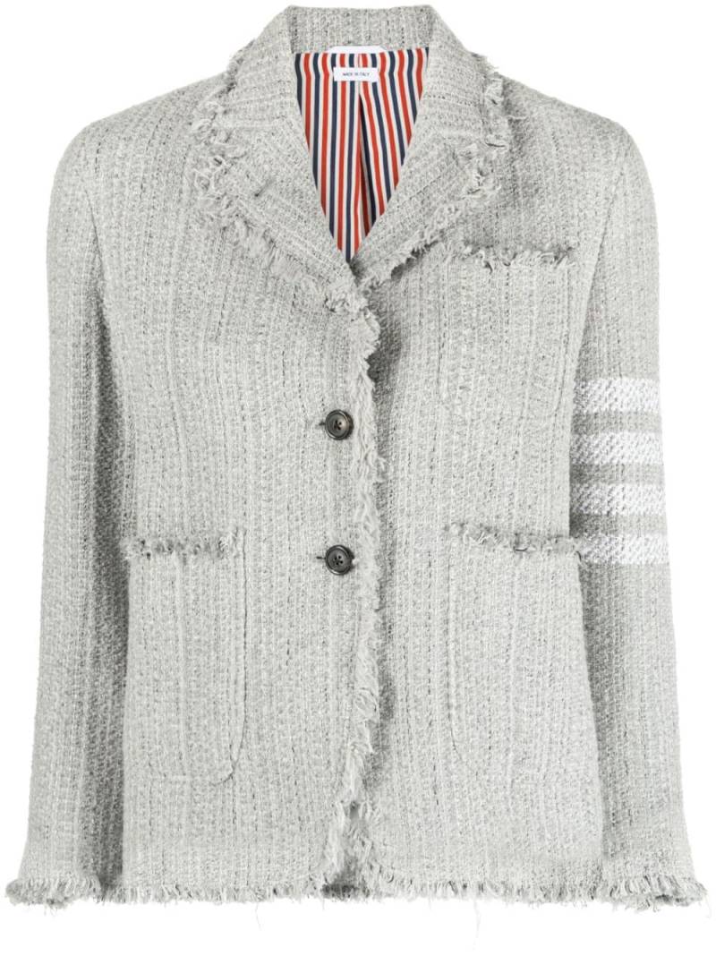 Thom Browne Tweed-Jacke mit Streifen - Grau von Thom Browne