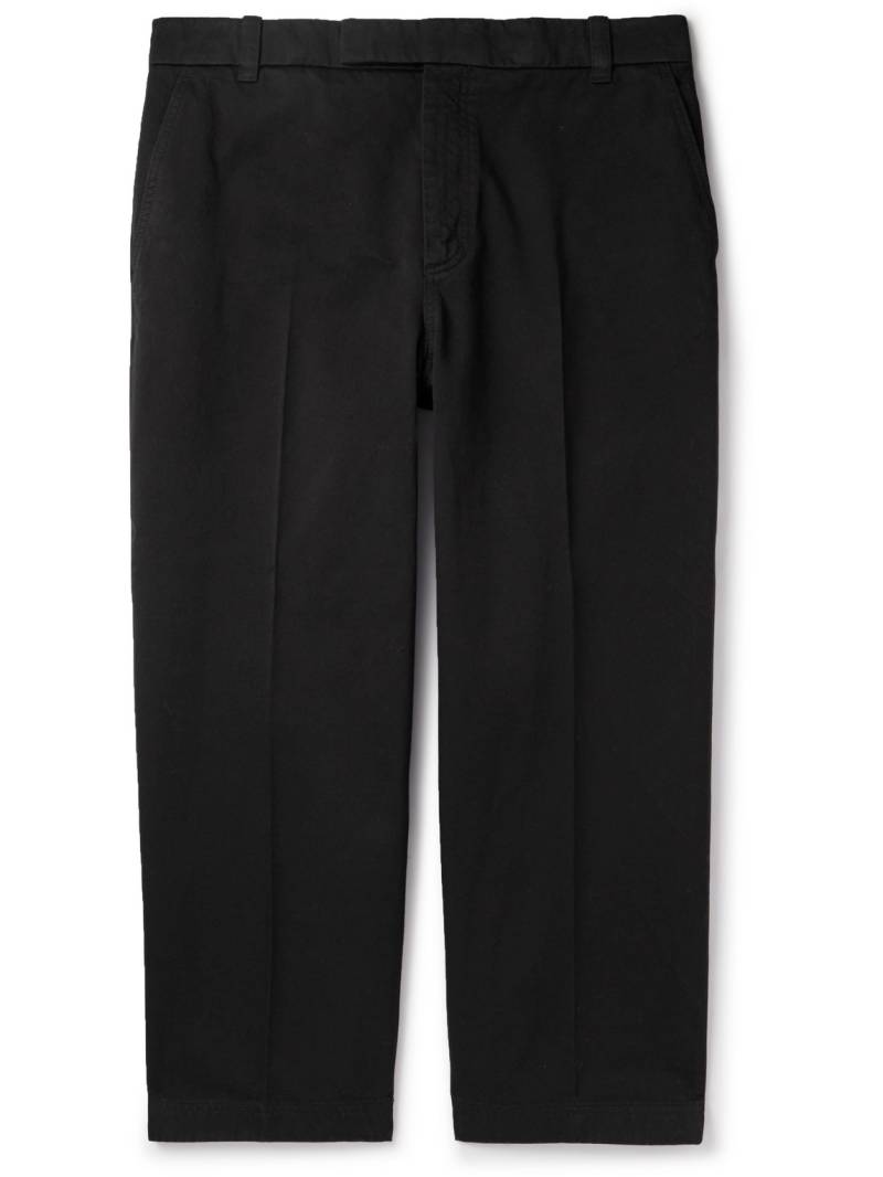 Thom Browne - Utility Tapered Garment-Dyed Cotton-Twill Trousers - Men - Black - 5 von Thom Browne
