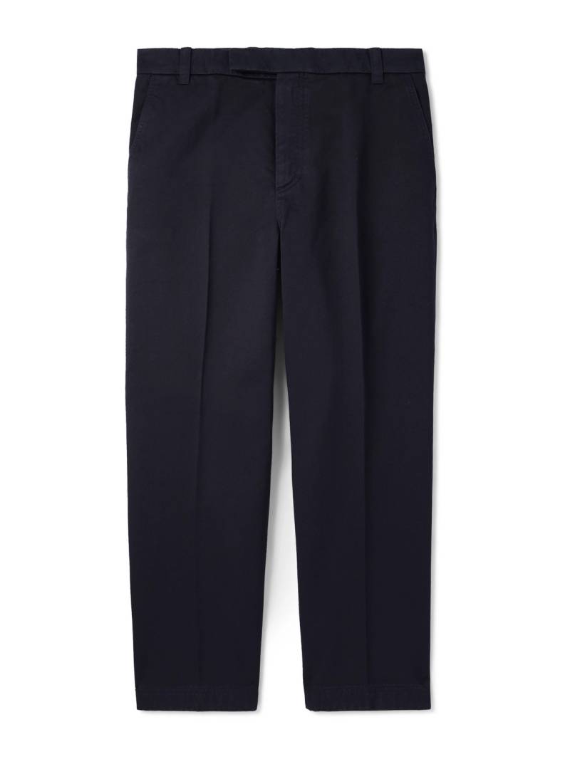 Thom Browne - Utility Tapered Garment-Dyed Cotton-Twill Trousers - Men - Blue - 5 von Thom Browne