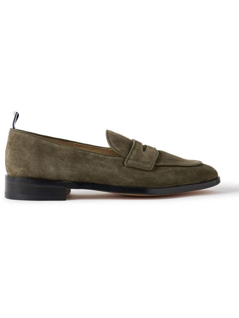 Thom Browne - Varsity Suede Penny Loafers - Men - Green - US 12 von Thom Browne
