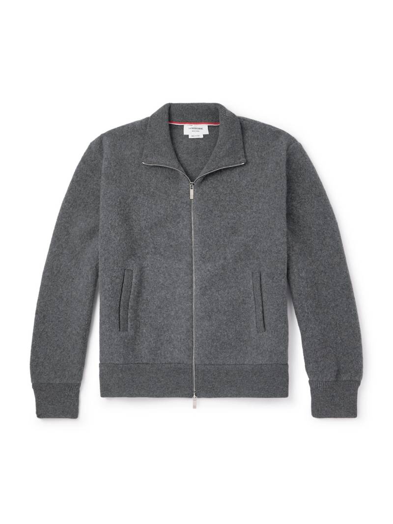 Thom Browne - Wool-Fleece Zip-Up Jacket - Men - Gray - 1 von Thom Browne