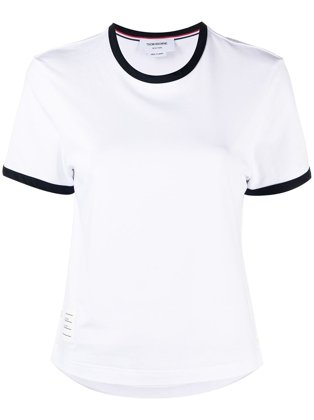 Thom Browne T-Shirt mit asymmetrischem Saum - Weiß von Thom Browne