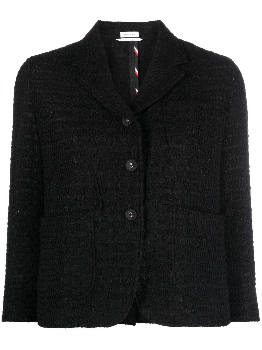 Thom Browne Kurze Tweed-Jacke - Schwarz von Thom Browne