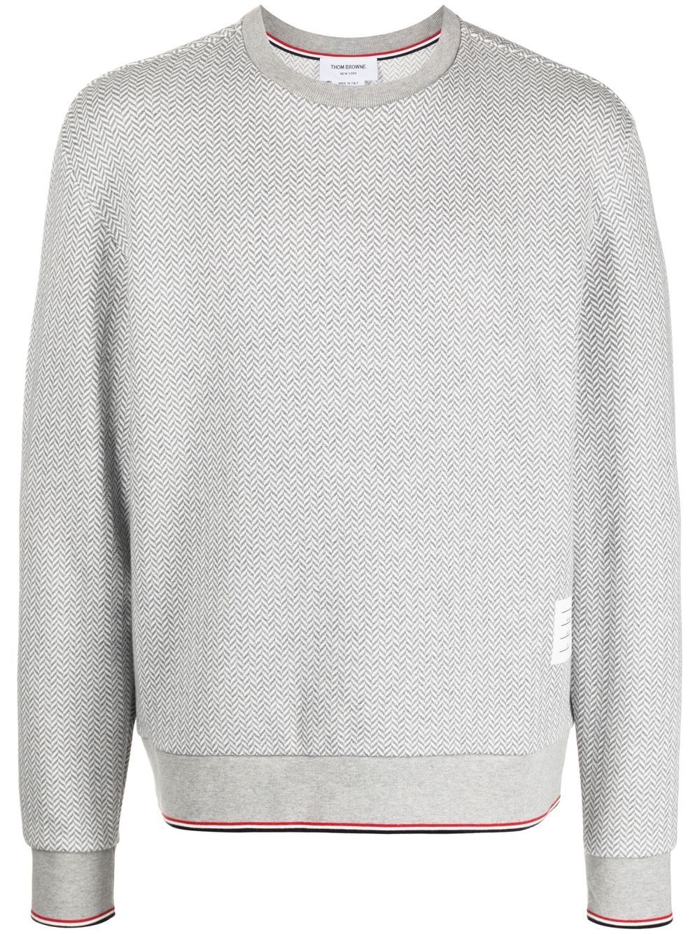 Thom Browne Pullover mit Fischgrätenmuster - Grau von Thom Browne