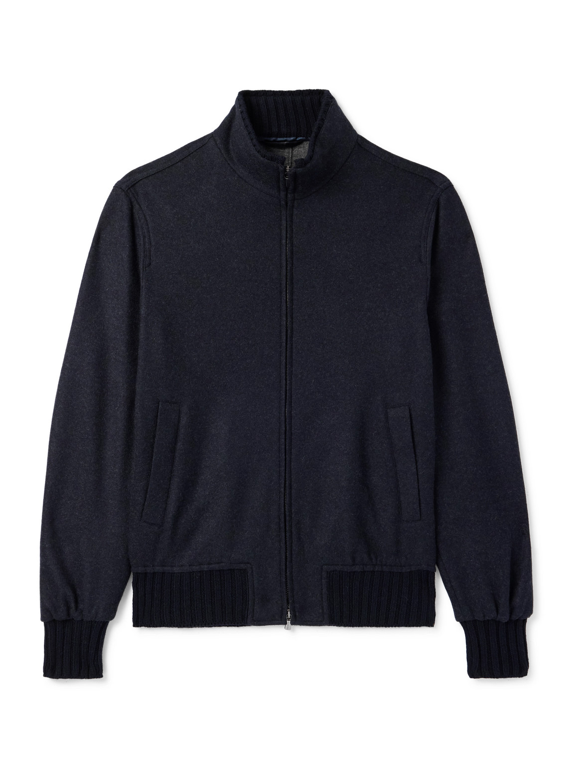 Thom Sweeney - Cashmere-Blend Felt Bomber Jacket - Men - Blue - IT 52 Thom Sweeney - Cashmere-Blend Felt Bomber Jacket - Men - Blue - IT 52 von Thom Sweeney