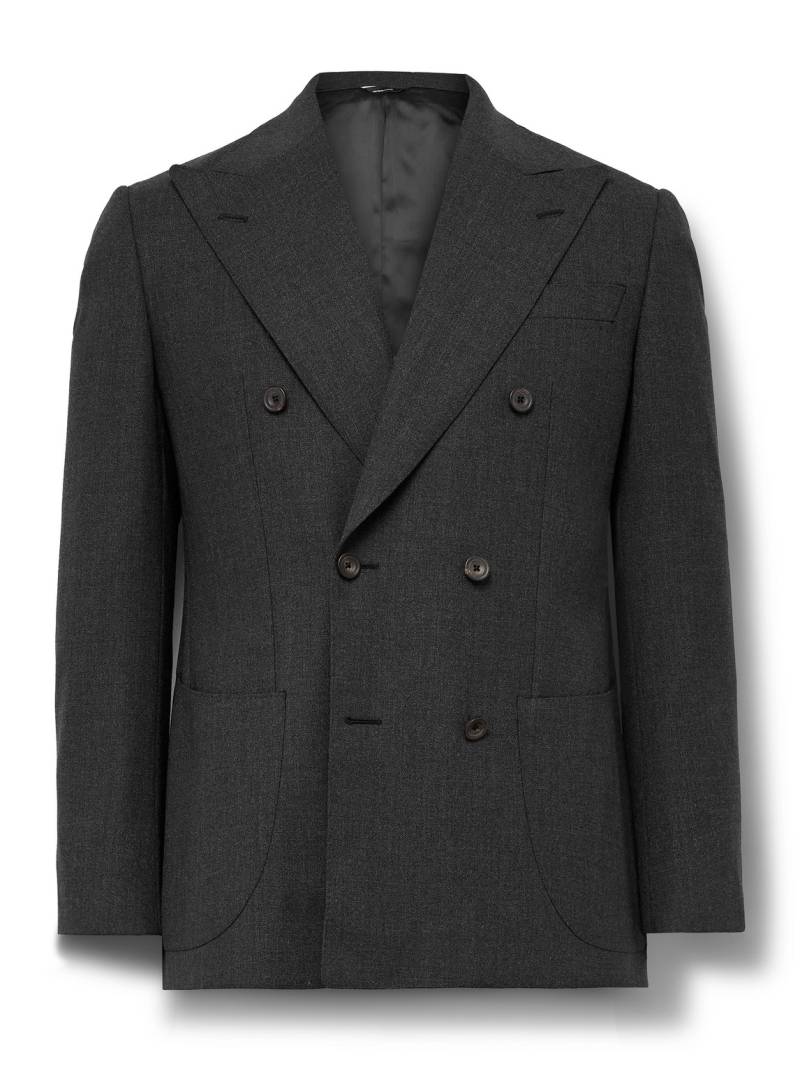 Thom Sweeney - Slim-Fit Double-Breasted Wool Blazer - Men - Gray - IT 44 von Thom Sweeney