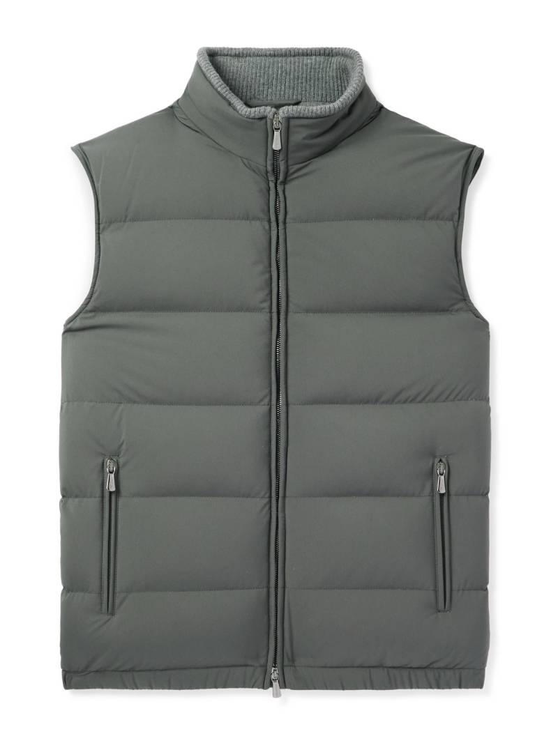 Thom Sweeney - Slim-Fit Quilted Rain System® Shell Down Gilet - Men - Gray - IT 54 von Thom Sweeney
