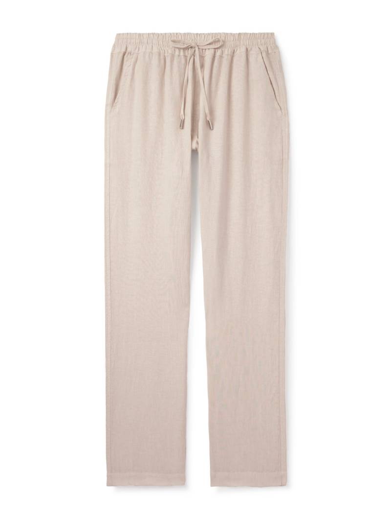 Thom Sweeney - Straight-Leg Linen Drawstring Trousers - Men - Neutrals - XL von Thom Sweeney