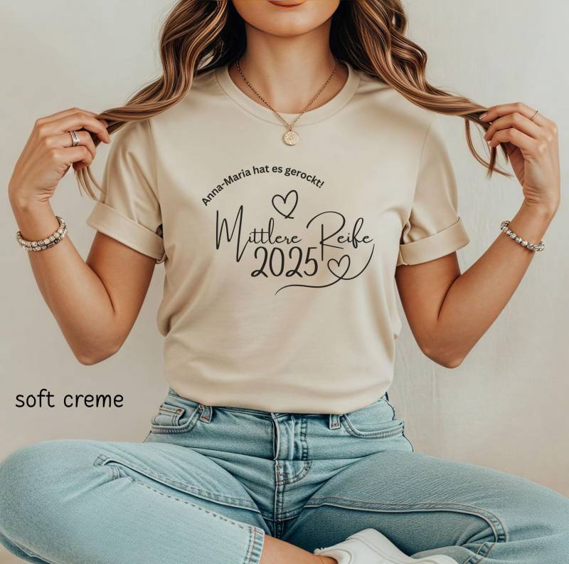 Personalisiertes Shirt Realschulabschluss 2025 Mit Name Mittlere Reife Geschenk Schulabschluss T-Shirt Realschule Tshirt Abschluss von ThomaTwins