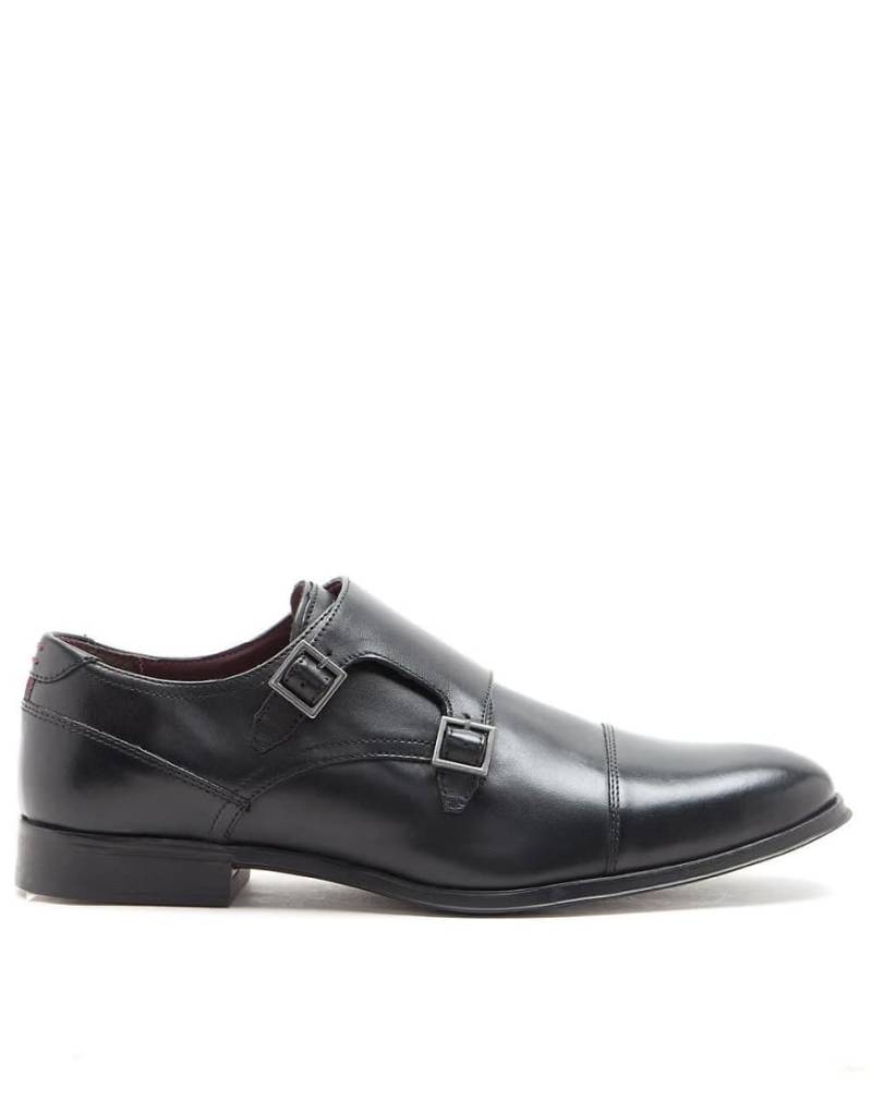 Thomas Crick - Boycie - Elegante Monk-Lederschuhe in Schwarz mit doppeltem Riemen von Thomas Crick