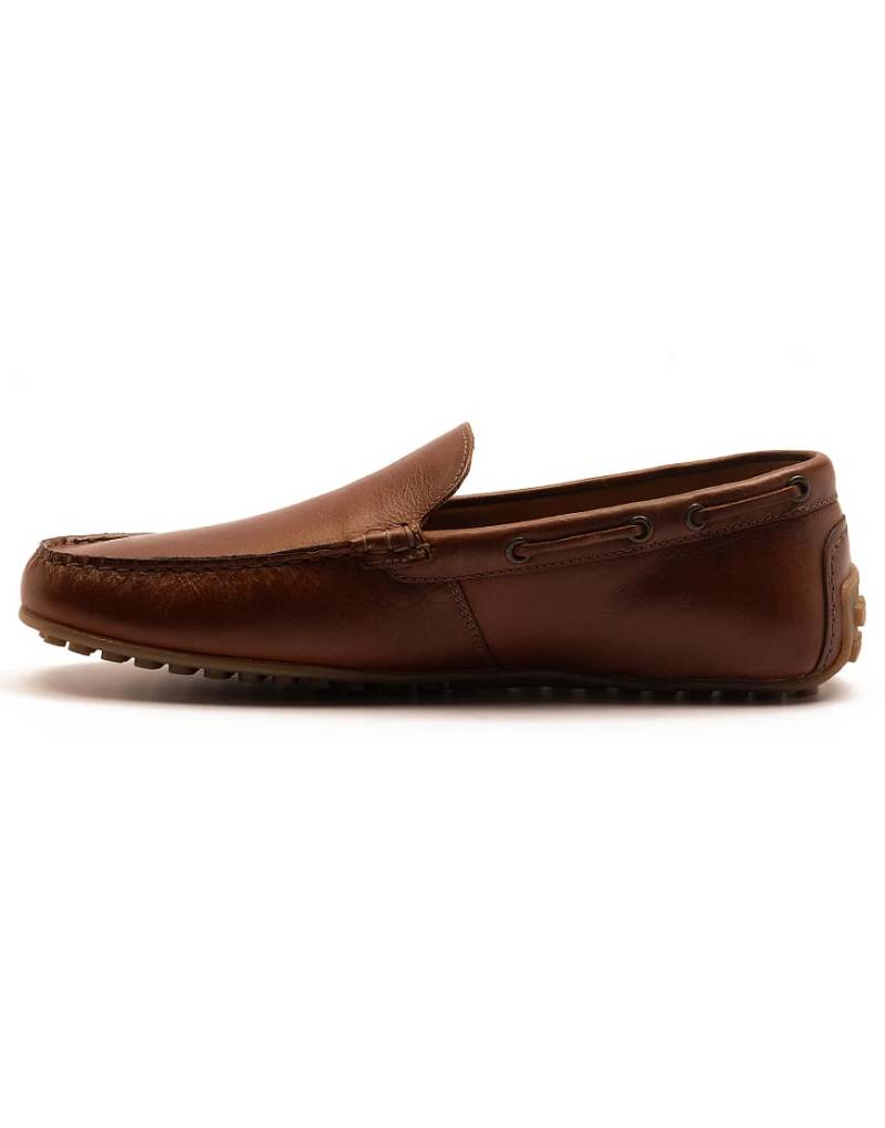 Thomas Crick - Duval - Lässige Loafer-Slipper aus Leder-Braun von Thomas Crick