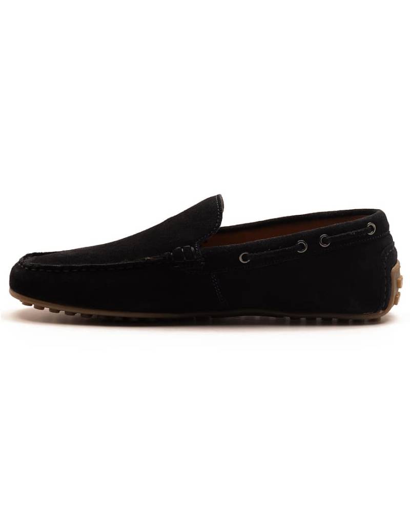 Thomas Crick - Duval - Lässige Loafer-Slipper aus Wildleder-Marineblau von Thomas Crick