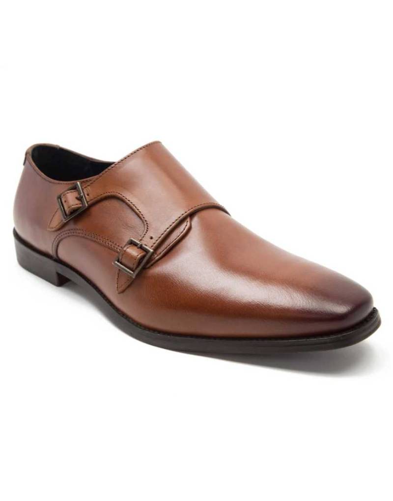 Thomas Crick - Fetz - Formeller Monk-Lederschuh in Hellbraun mit zwei Riemen von Thomas Crick