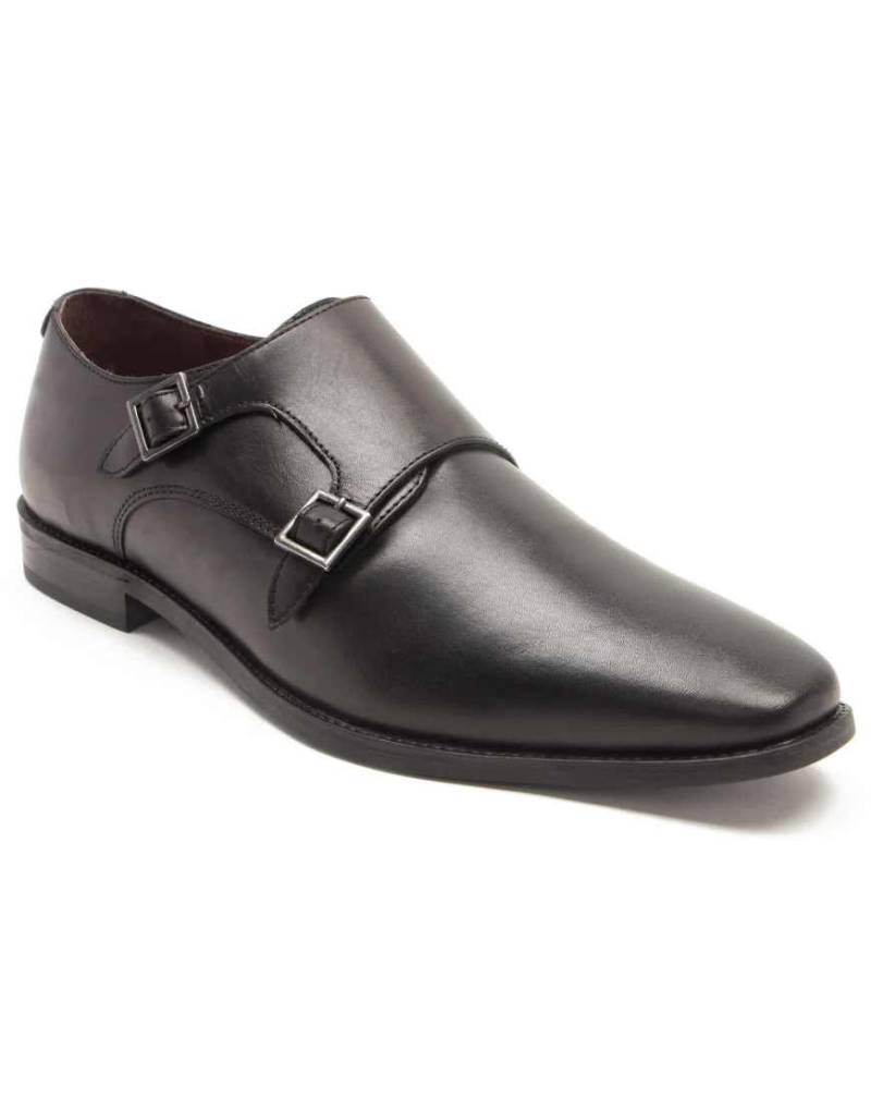 Thomas Crick - Fetz - Formeller Monk-Lederschuh in Schwarz mit zwei Riemen von Thomas Crick