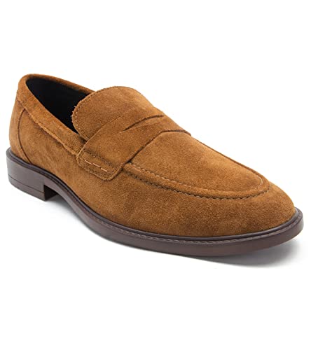 Thomas Crick Herren Lucas Flacher Slipper, Braun-Tan Suede, 42 EU von Thomas Crick