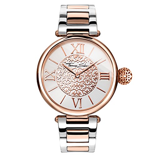 Thomas Sabo Damen Armbanduhr Karma Analog Quarz Edelstahl WA0257-277-201-38 MM von THOMAS SABO