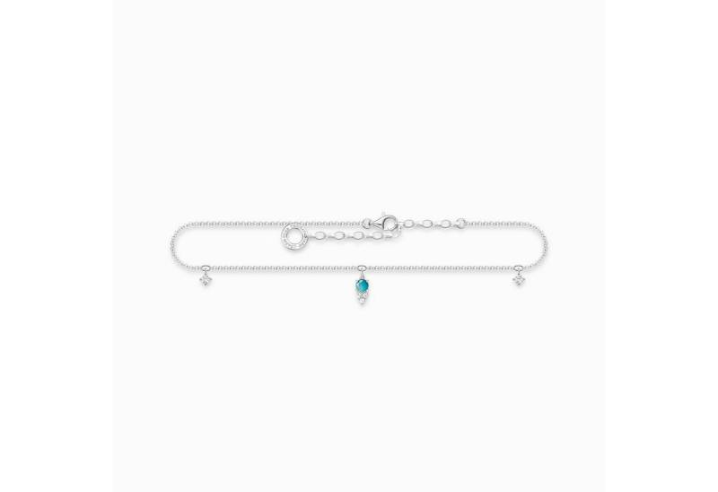 THOMAS SABO Fußkette Fußkette türkiser Stein silber von THOMAS SABO