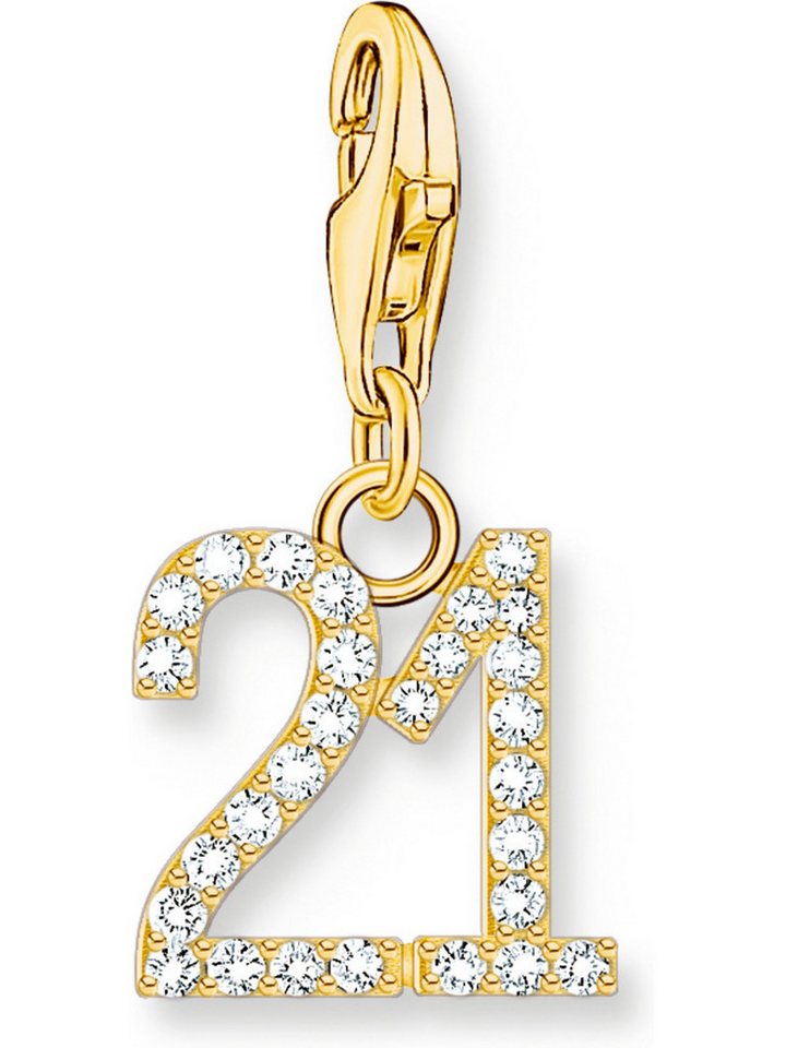 THOMAS SABO Kettenanhänger Thomas Sabo Damen-Charm 925er Silber Zirkonia von Thomas Sabo