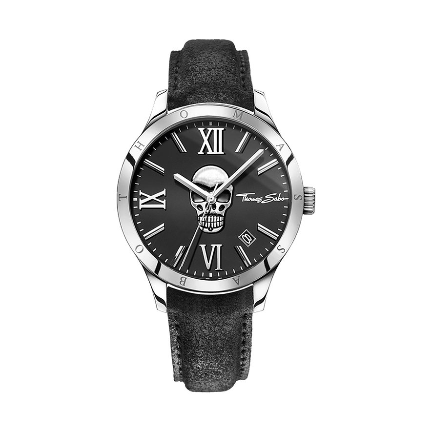 Thomas Sabo Herrenuhr Rebel at heart WA0210-218-203-43 mm Edelstahl von Thomas Sabo