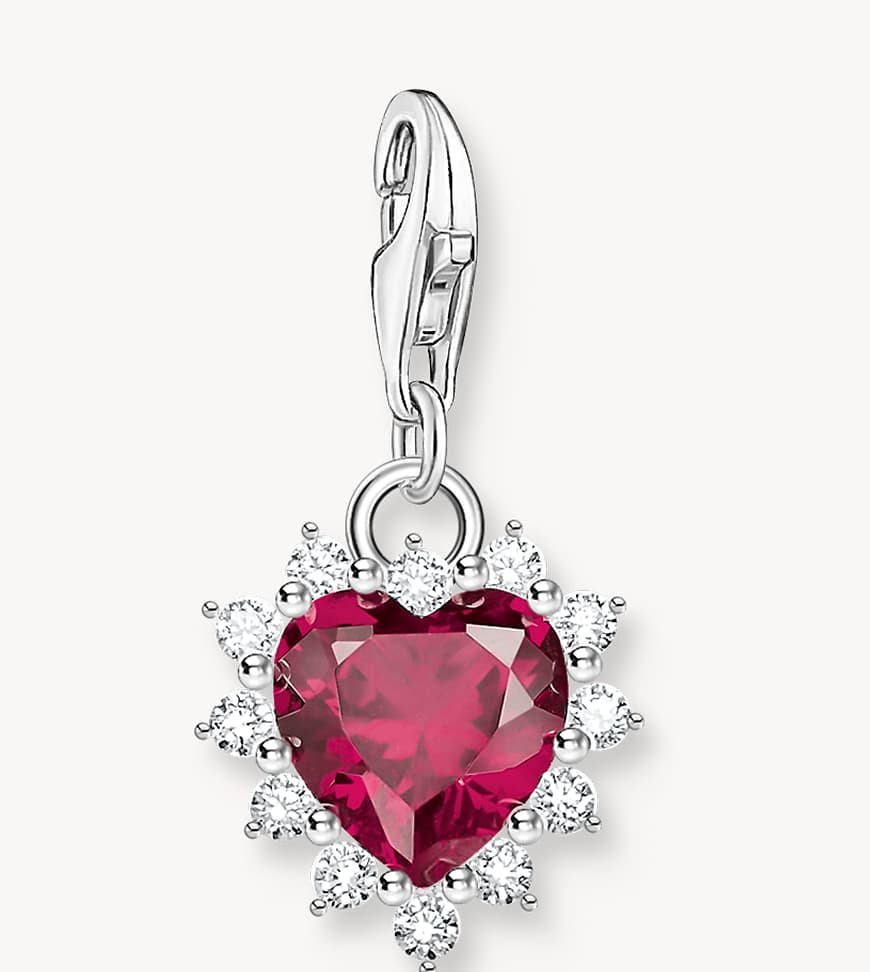 Thomas Sabo - Anhänger in Silberoptik, Weiß und Rot von Thomas Sabo