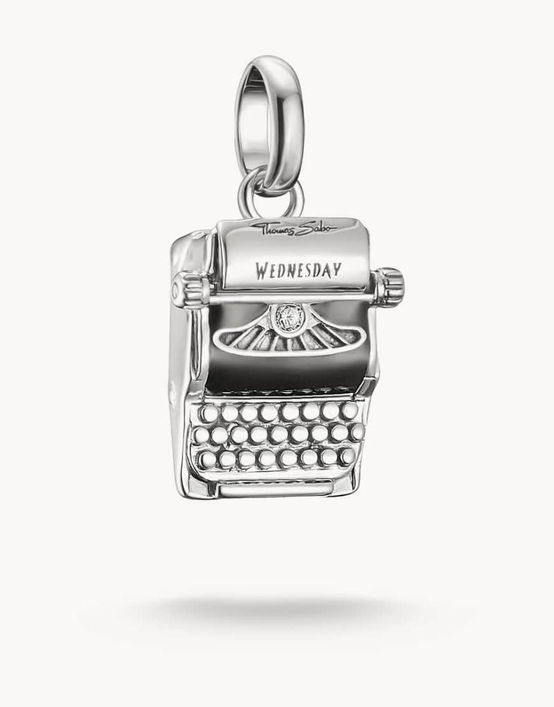 Thomas Sabo - Anhänger in Silberoptik, Weiß und Schwarz von Thomas Sabo