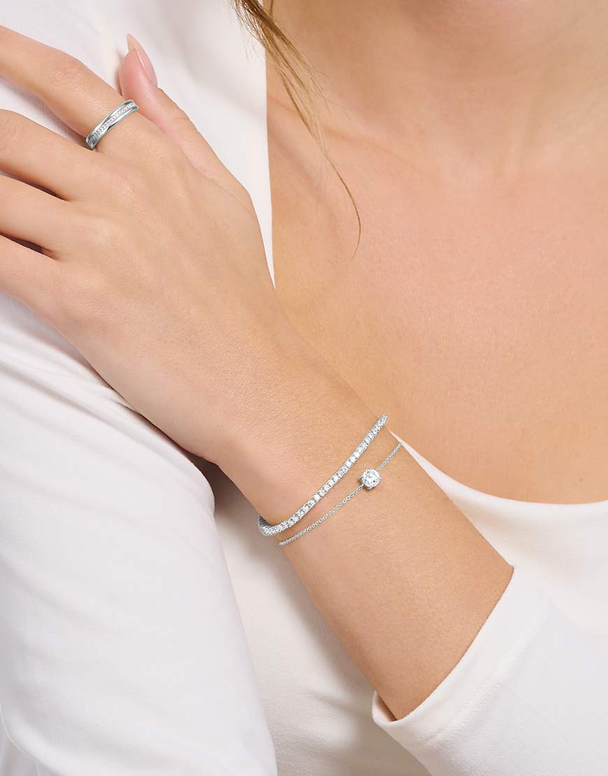 Thomas Sabo - Armband aus 925er Sterlingsilber mit weißem Zirkonia-Schmucksteinanhänger von Thomas Sabo