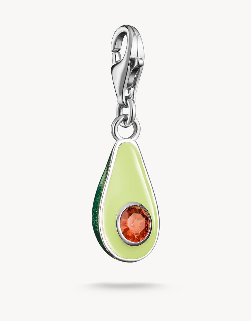 Thomas Sabo - Avocado-Anhänger in Silberoptik, Braun und Grün von Thomas Sabo