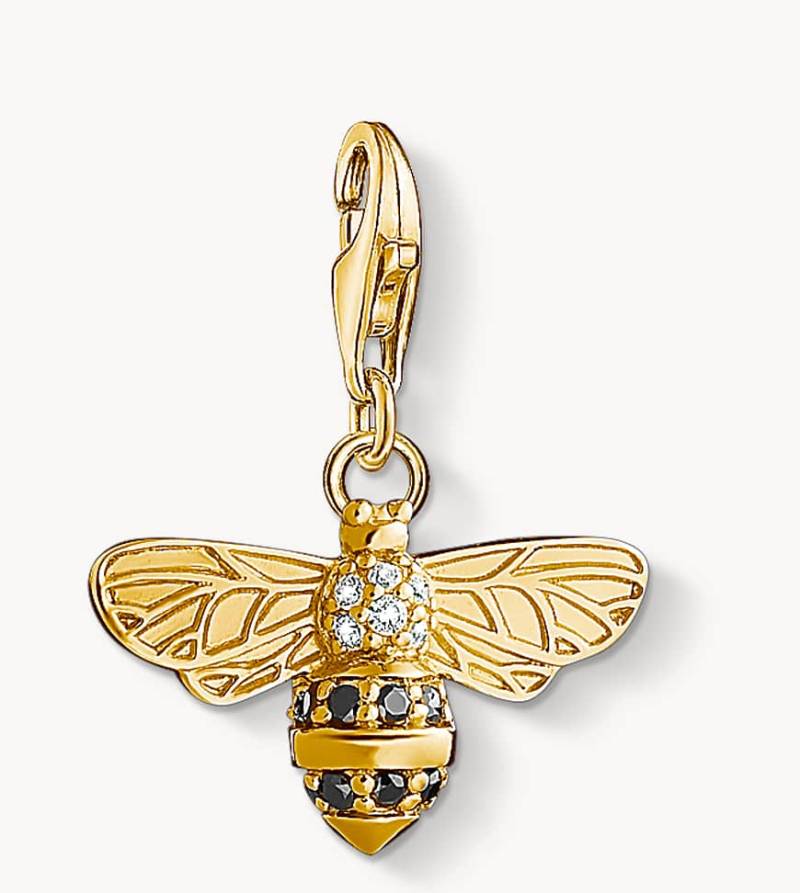 Thomas Sabo - Bienen-Anhänger in Goldoptik, Weiß und Schwarz-Goldfarben von Thomas Sabo